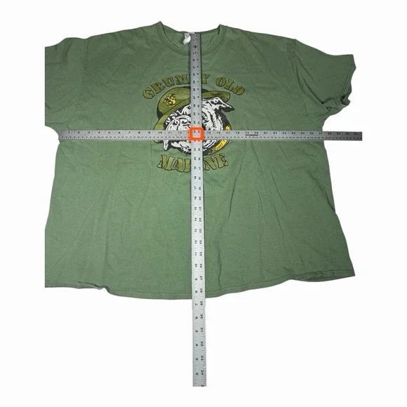 Grumpy Old Marine Shirt Green Size 3XL USMC - Picture 3 of 11